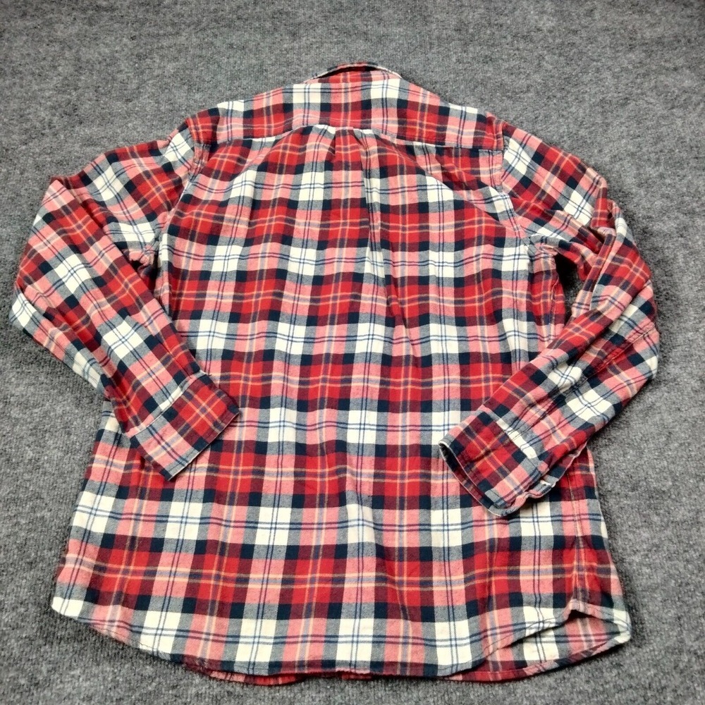 Marine Layer Shirt Mens L Red Cooper Plaid Long Sleeve Casual Button Up - Picture 5 of 11